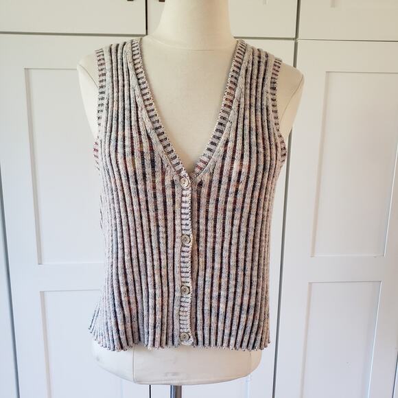 Universal Thread Sweater Vest Womens M Pink Cable Knit V-Neck Boho Summer Top - Picture 1 of 7